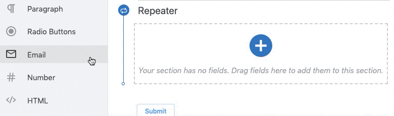 Repeater Drag and Drop