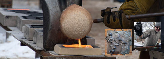 pouring metal
