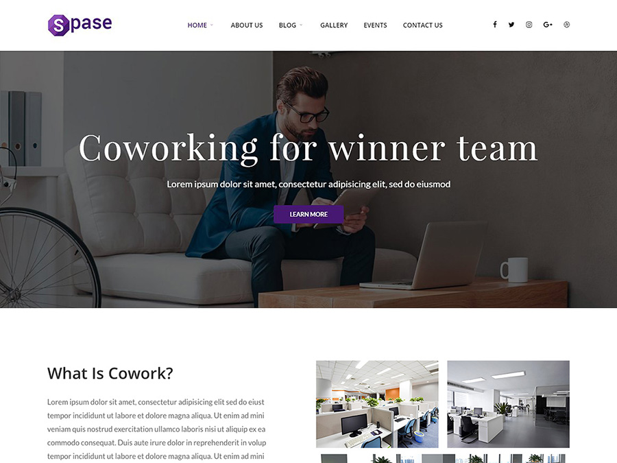 Tema WordPress Spase Business e Coworking