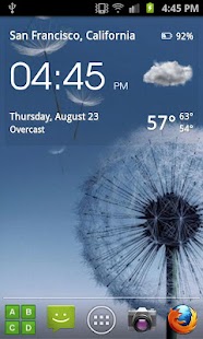 Download Transparent clock & weather apk