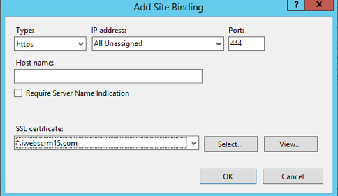 SSL CERT CRM 2015