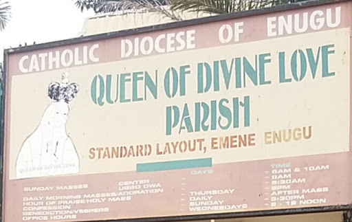 Queen Of Divine Love Parish, Standard Layout, Off Herbertex Bus Stop, Old Airport Road, Emene, Thinkers Corner, Enugu, Nigeria, Place of Worship, state Enugu