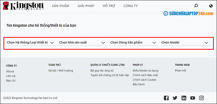 Điền các thông số máy tính của bạn