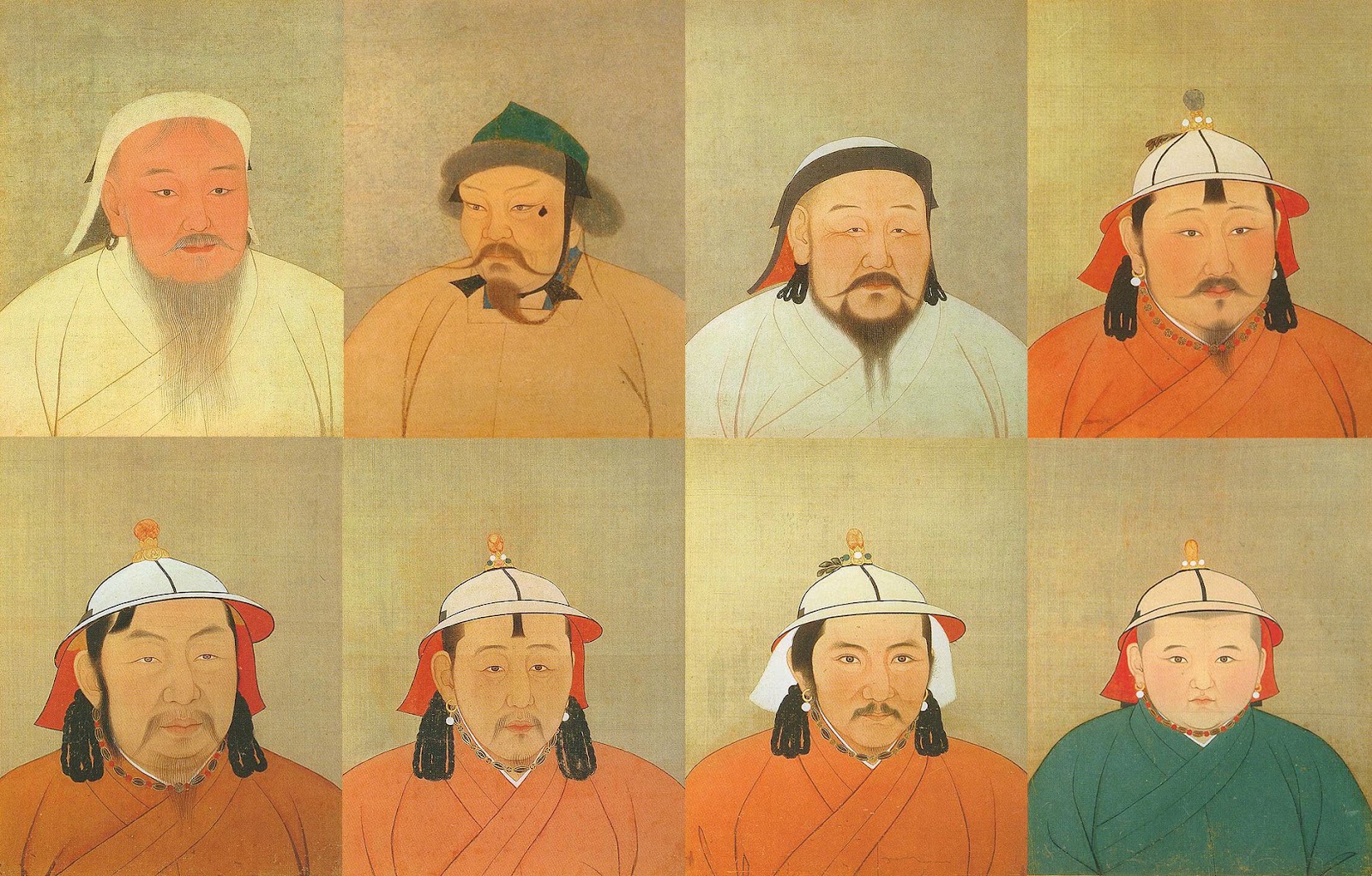 Genghis Khan and other Khan leaders throughout the Army's history. Image via Wikimedia Commons.