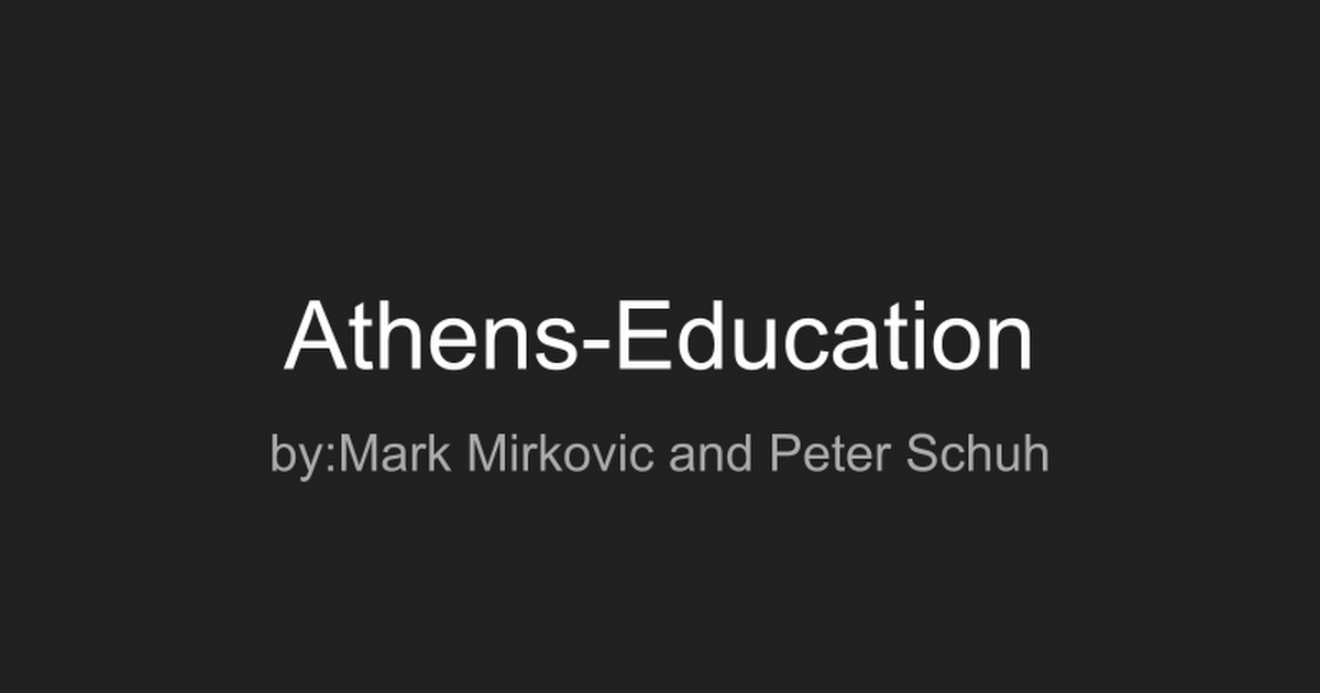 Mirkovic Athens-Education