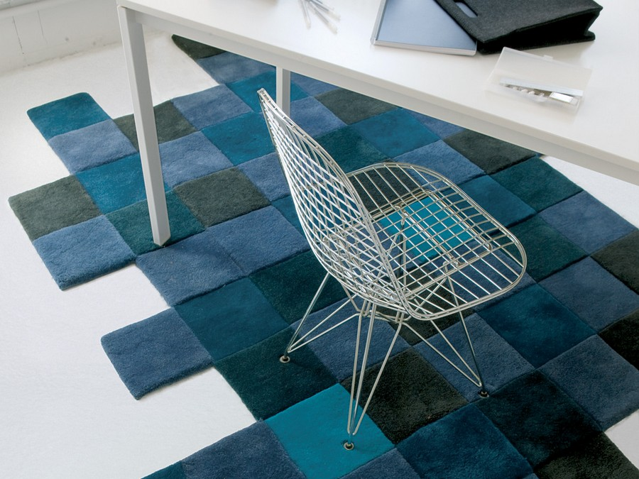 3D rugs with shades of blue 