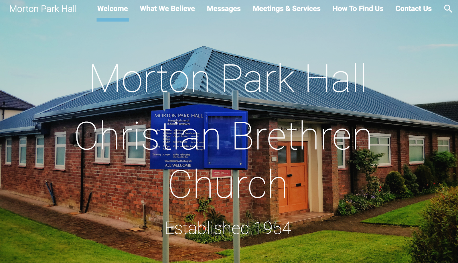 Best Google Sites Examples: Morton Park Hall