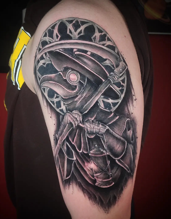 Fearsome Plague Doctor Tattoo