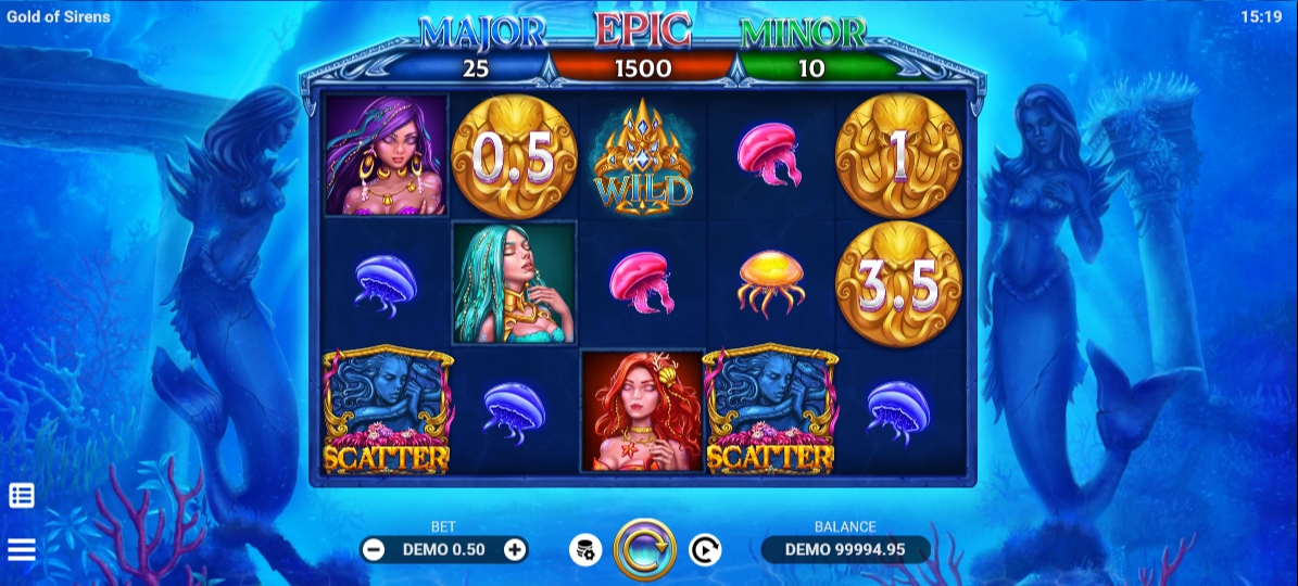 gold of sirens slot screenshot