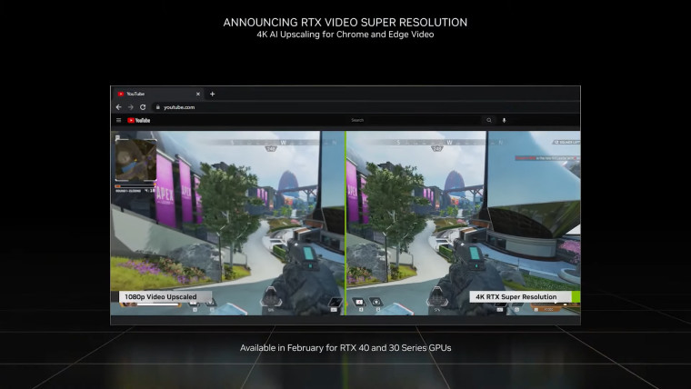 Nvidia RTX Video Super Resolution at CES 2023