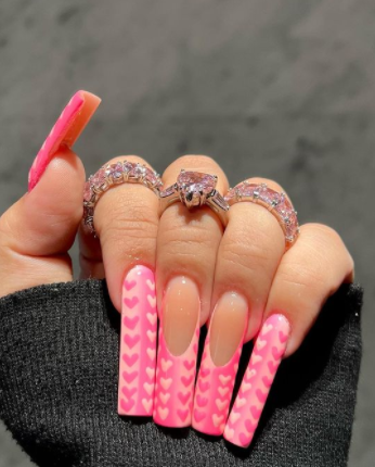 Valentine Pink Nail