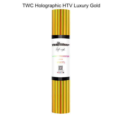 Holographic iron-on vinyl luxury gold