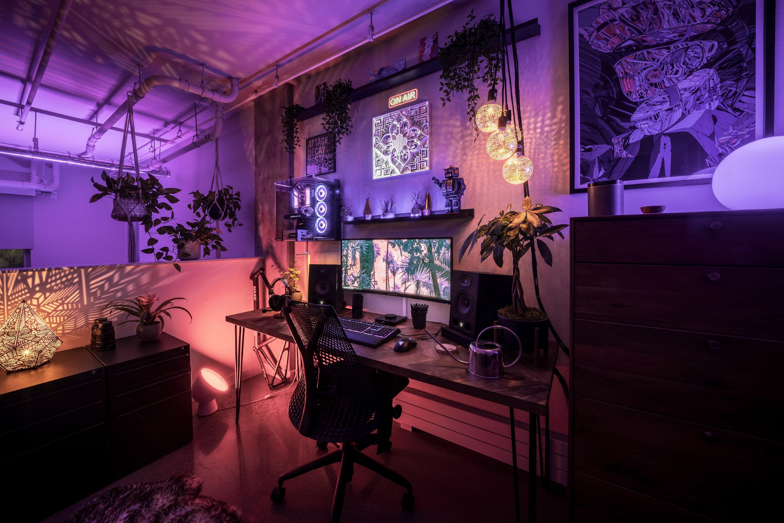 psychedelic gaming setup