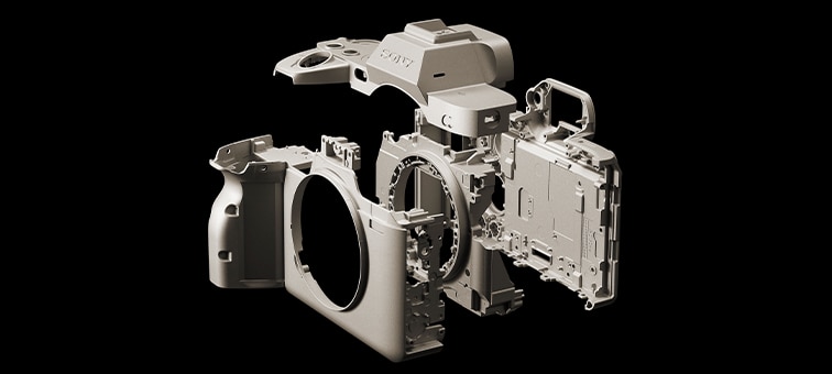 Image of the camera's magnesium alloy chassis