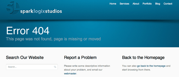 Spark Logix 404 Page Error