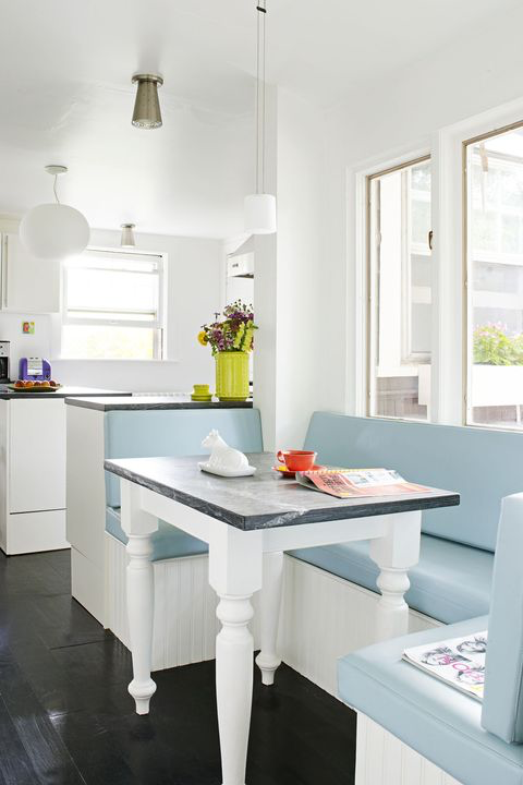 Bright Breakfast Nook with a Squeeze-In Bench