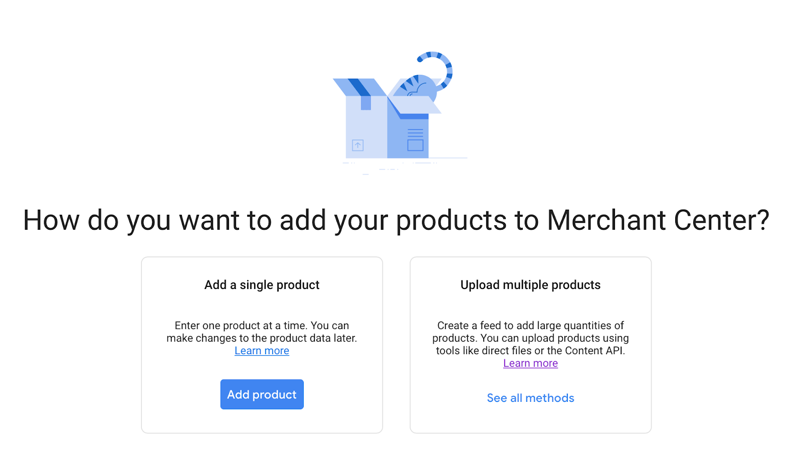 Google Merchant Center account set up product listings 