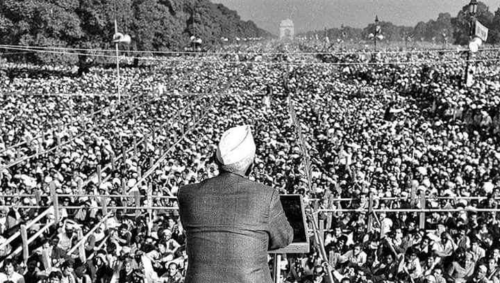 Image result for late Prime minister charan singh addressing farmers earlier