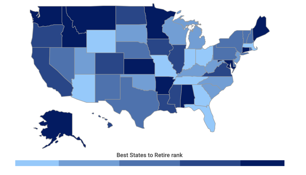 Best States to Retire in the USA rank image