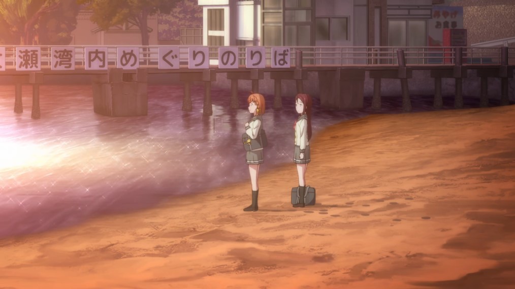 Kanon with here friend in front of the beach - Kanon with here friend in front of the beach
