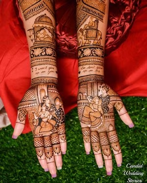 Lotus Motif Bridal Mehndi Designs