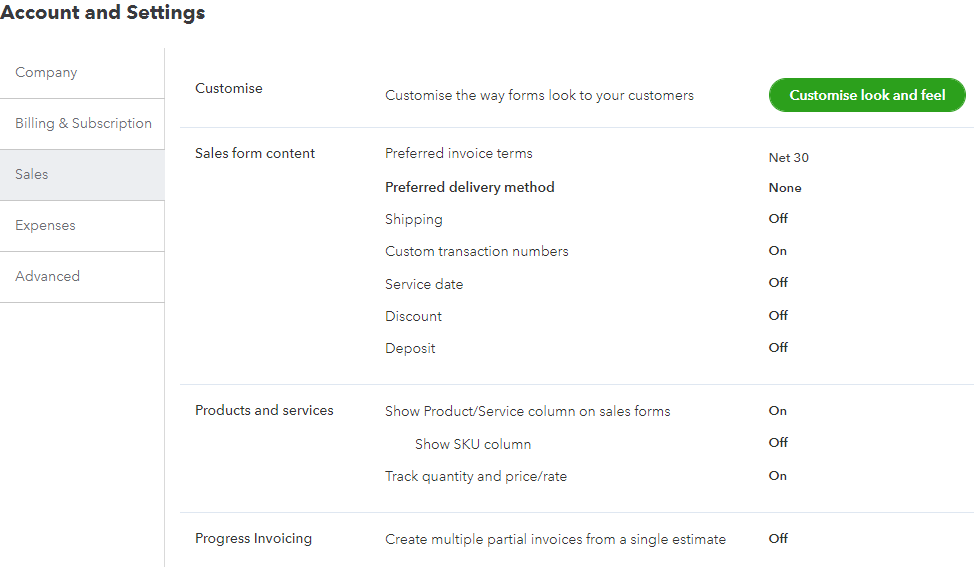 QuickBooks Reporting: Customizing the Look and Feel of Account and Settings