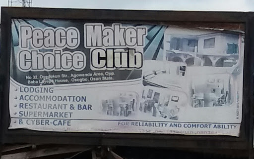Peace Maker Choice Club, 32 Agowade, Osogbo, Nigeria, Fast Food Restaurant, state Osun