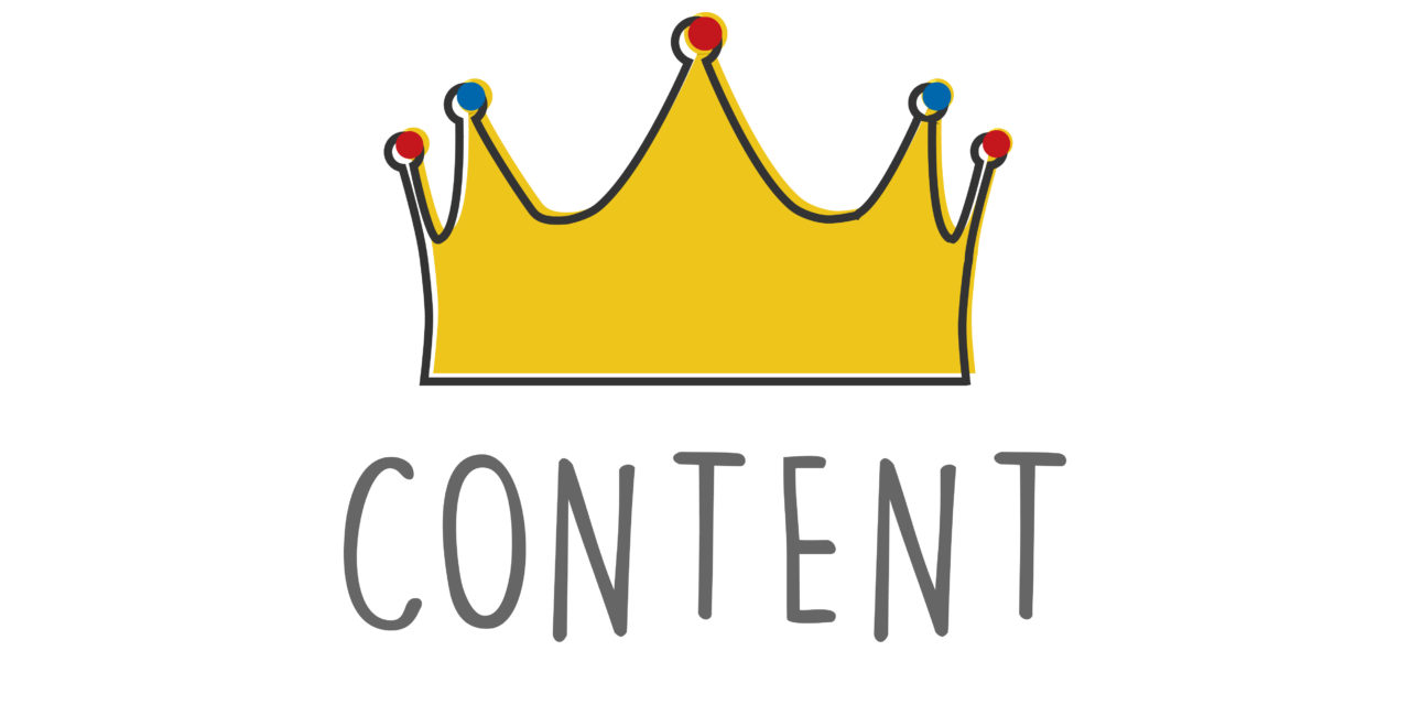Cartoon representing content is king