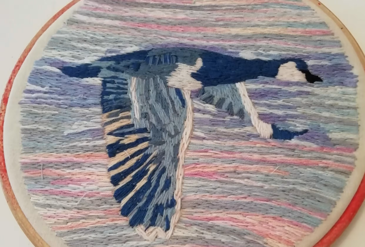 embroidery goose