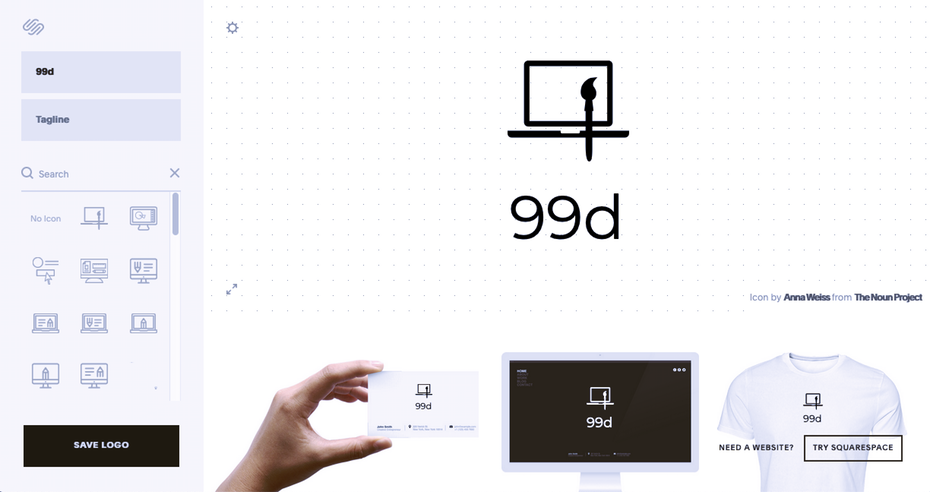 Công cụ Squarespace Logo Maker