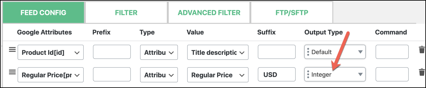How To Format Price or Number Into Feed
