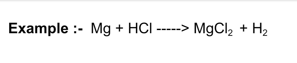 Example of Skeletal chemical equations