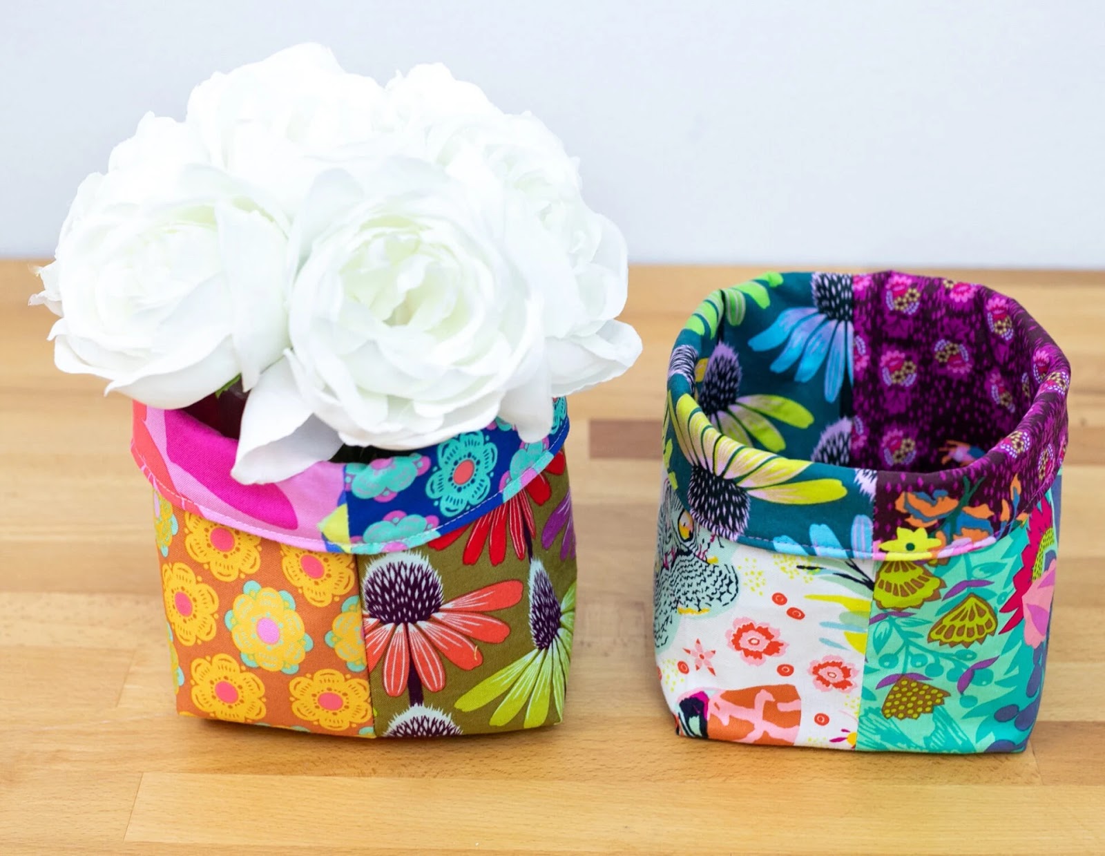 fabric baskets Easy sewing projects for gifts
