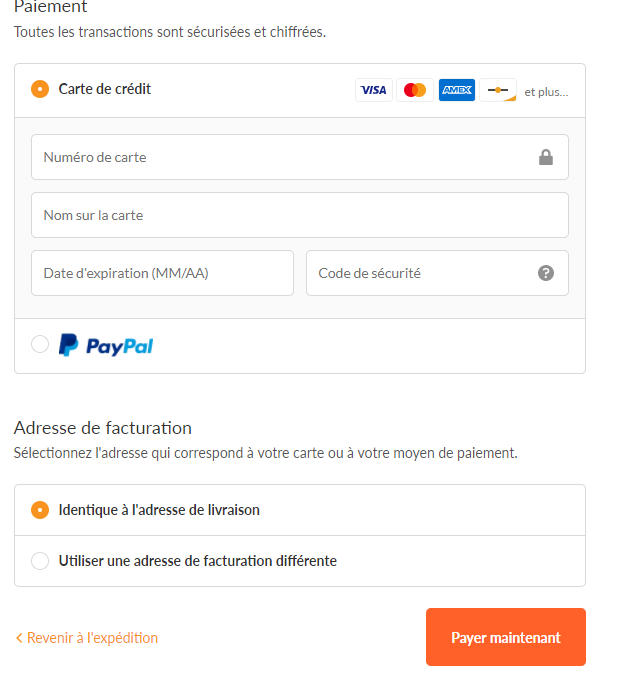 mode de paiement