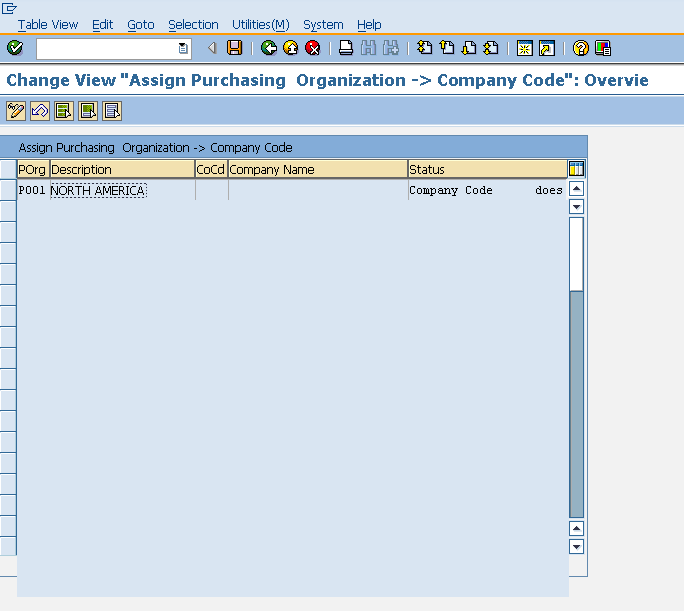 SAP Purchasing organization Entry