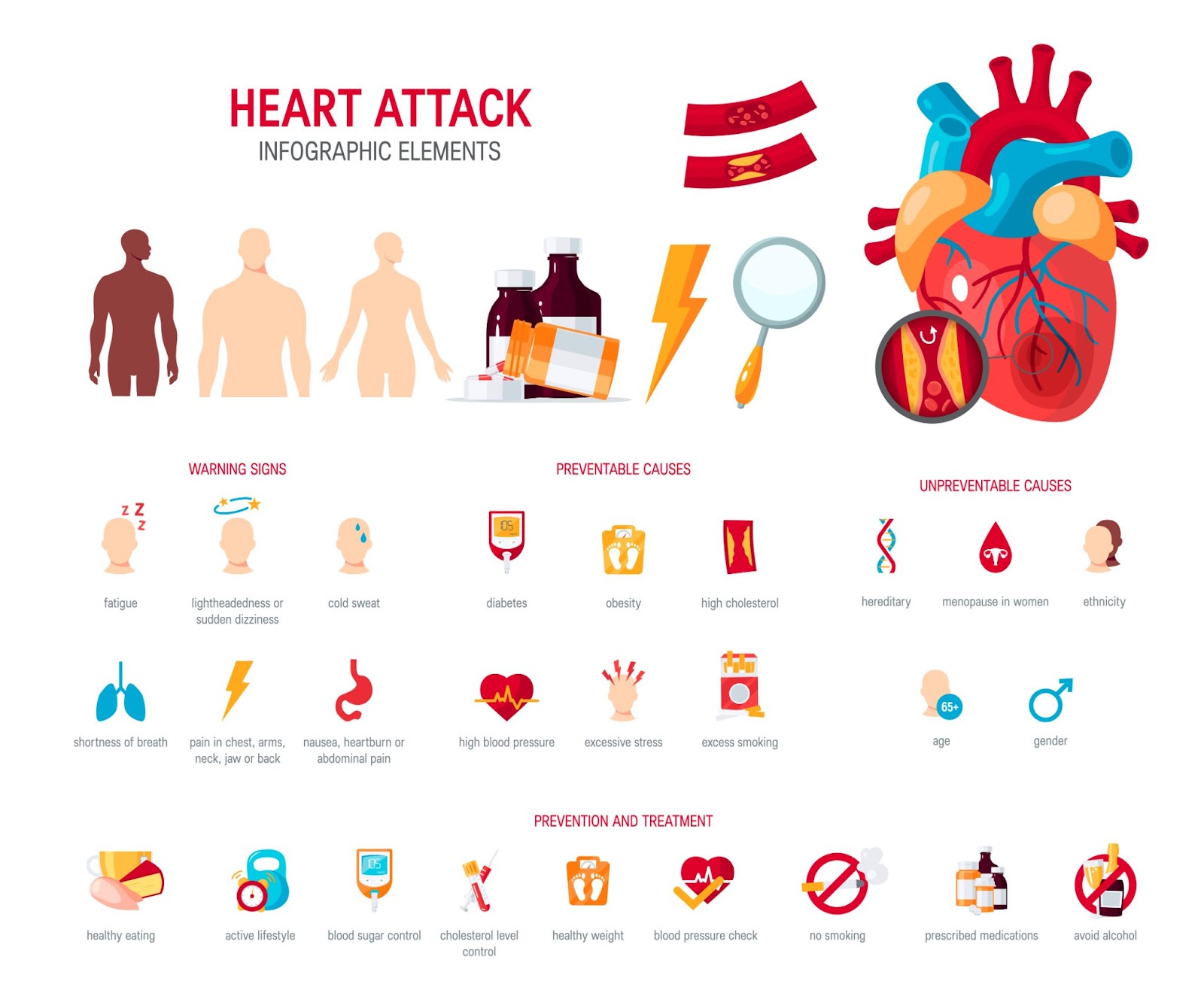 Heart attack infographic