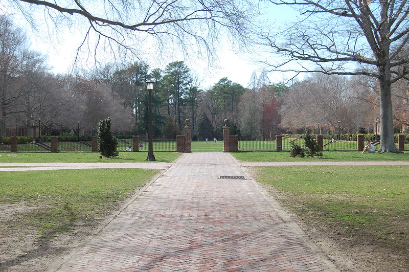 The Sunken Garden in the daytime.