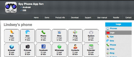 Spy Phone cung cấp nhiều thông tin khác nhau