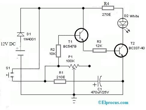 Sơ đồ mạch của công tắc hẹn giờ