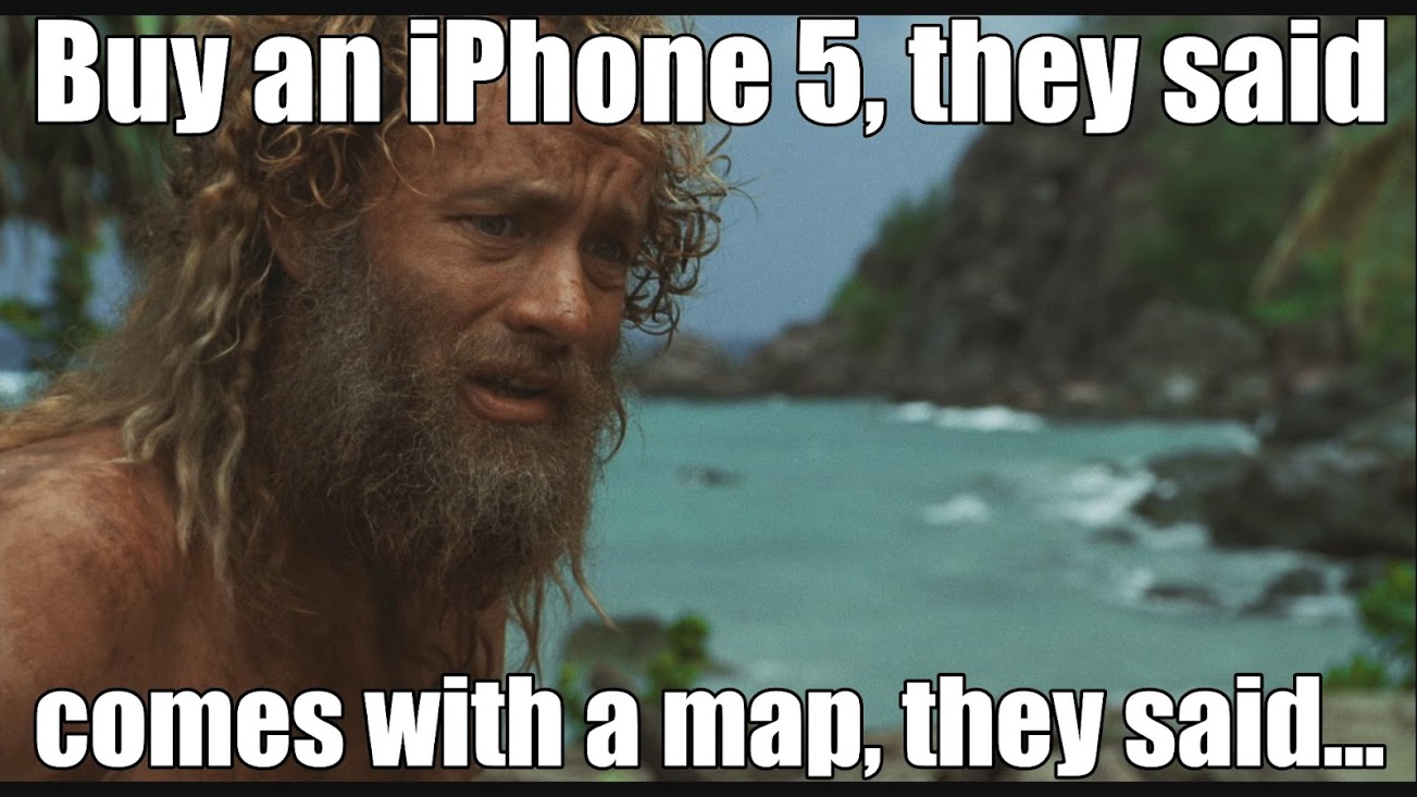 apple maps iphone 5 meme