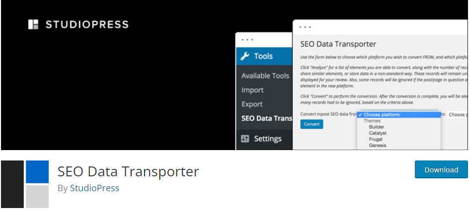 SEO Data Transporter