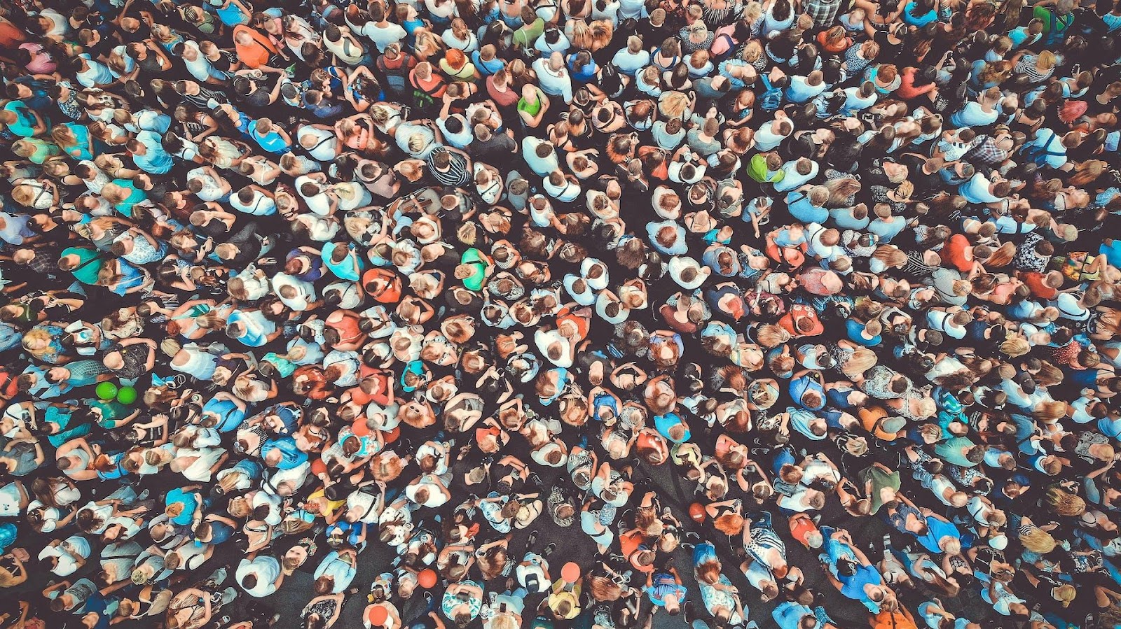 A crowd of people