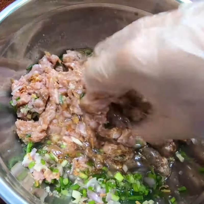 Bước 2 Trộn hỗn hợp mắm hột vịt Mắm chưng hột vịt