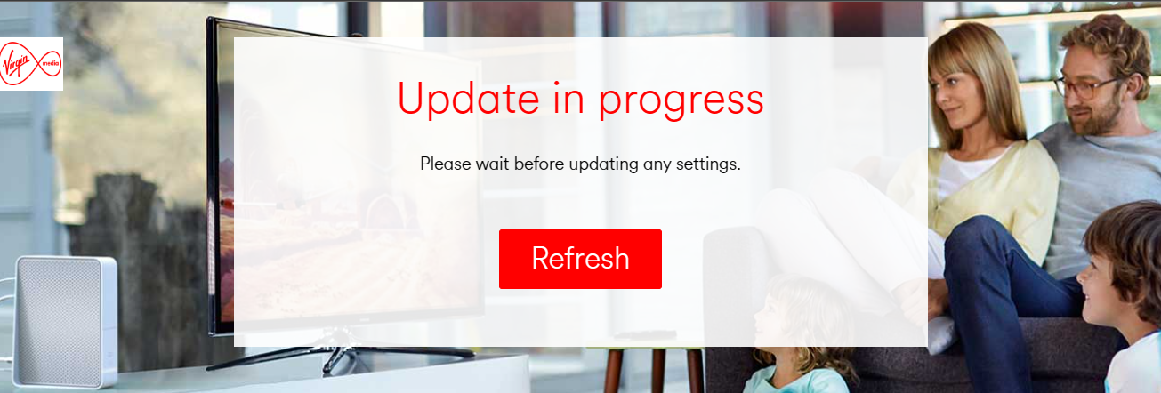 Update in progress 
Please wait before updating any settings. 
Refresh 