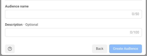 name your audience and click Create