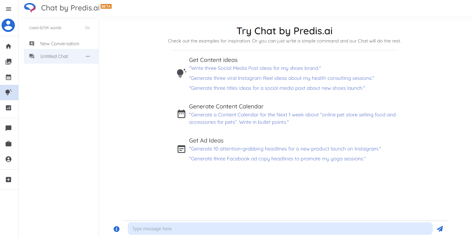 try chat by predis.ai