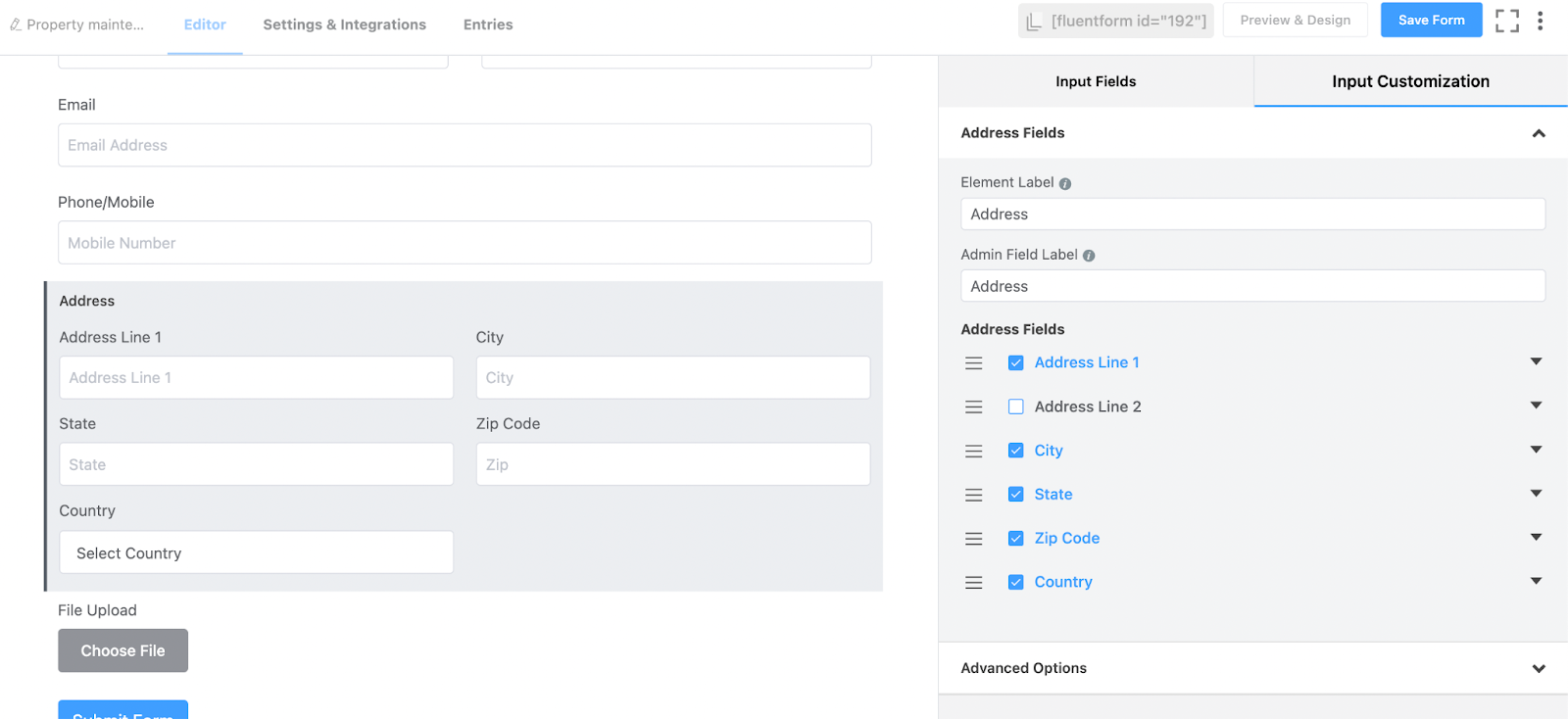 maintenance request form template