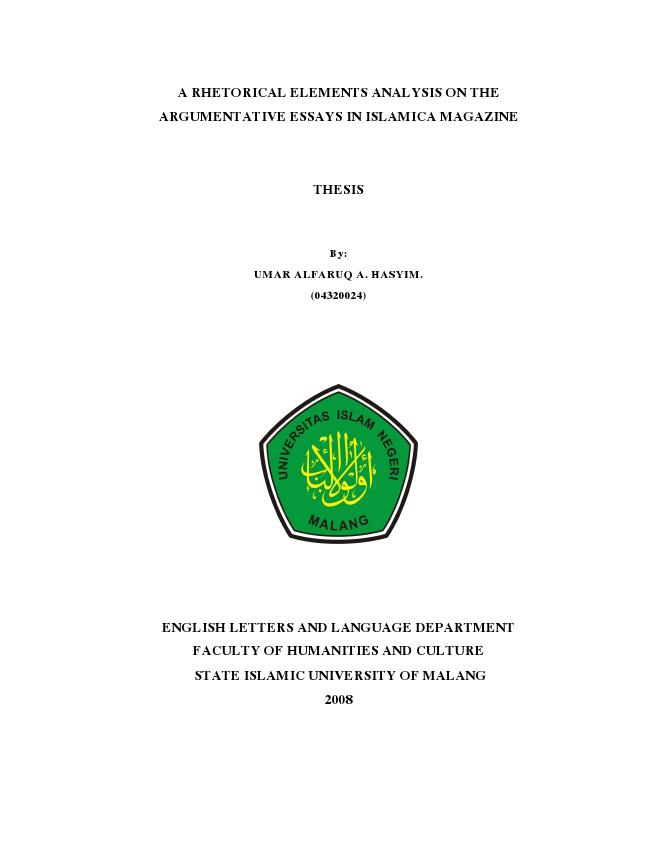 Elements of essay in humanities