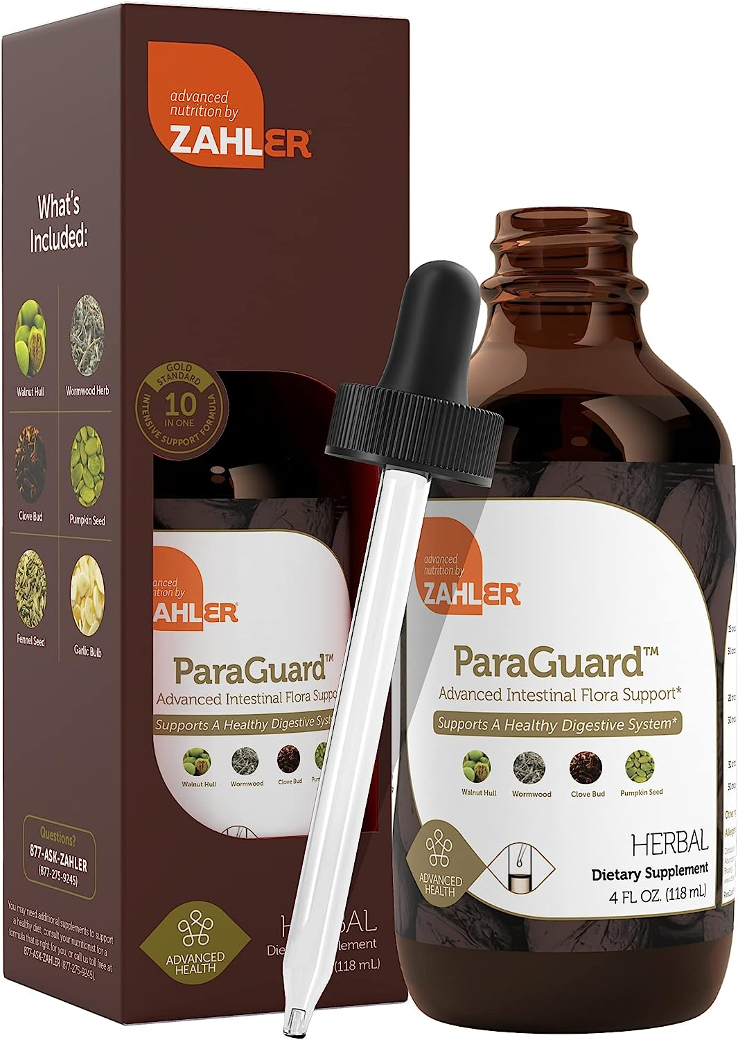 Zahler  ParaGuard Cleanse Liquid Drops 4 FL Oz Bottle, liquid supplements weight loss