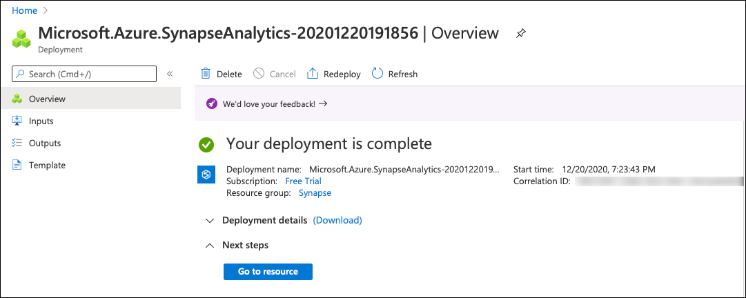 VNB-Azure-synapse-analytics-create